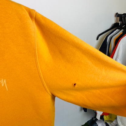 Retro 00s Stussy Hoodie Orange Medium