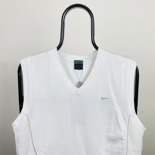 00s Nike Sweater Vest Sweatshirt White Small