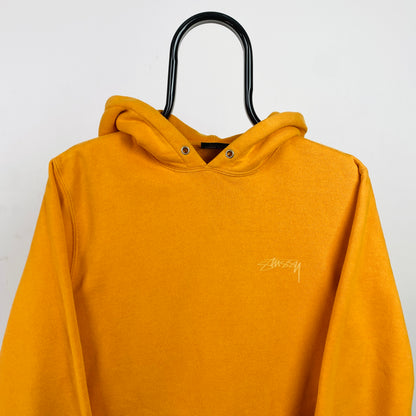 Retro 00s Stussy Hoodie Orange Medium