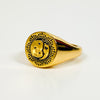Retro Vintage Sun & Moon Signet Ring Gold