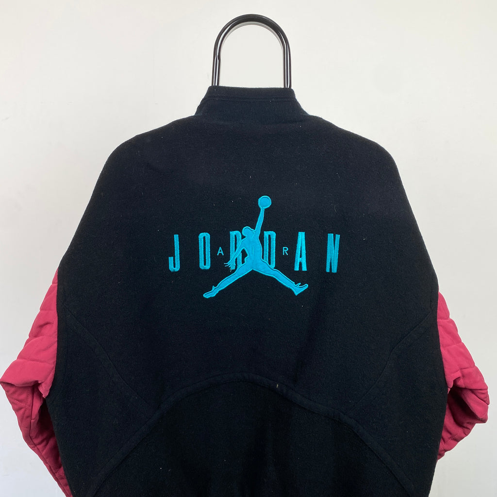 90s Nike Air Jordan Wool Varsity Jacket Black XL