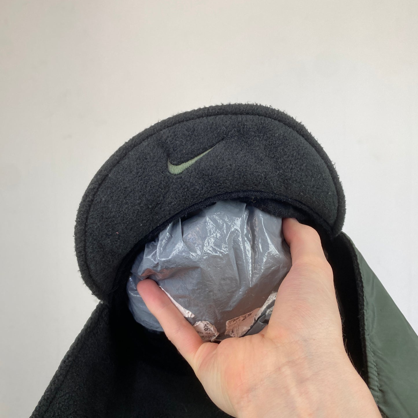 90s Nike Fleece Ear Flap Hat Green