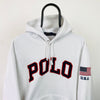 Retro Polo Ralph Lauren Hoodie White Large