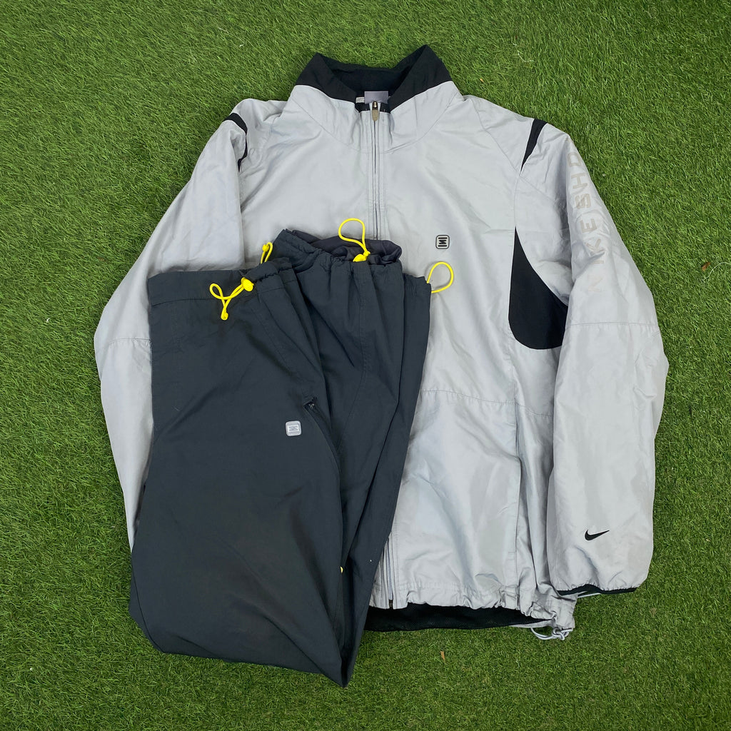00s Nike Shox Tracksuit Jacket + Joggers Set Grey Medium