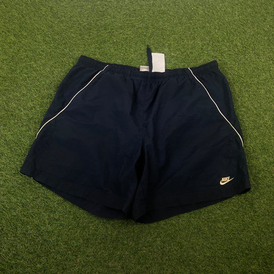 00s Nike Piping Shorts Blue Large