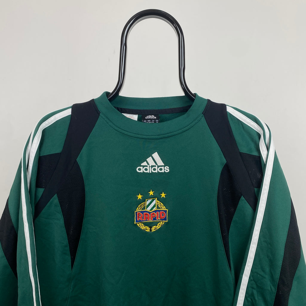 00s Adidas Rapid Wien Sweatshirt Green Small