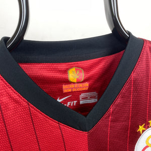 00s Nike Galatasaray Football Shirt T-Shirt Red Medium
