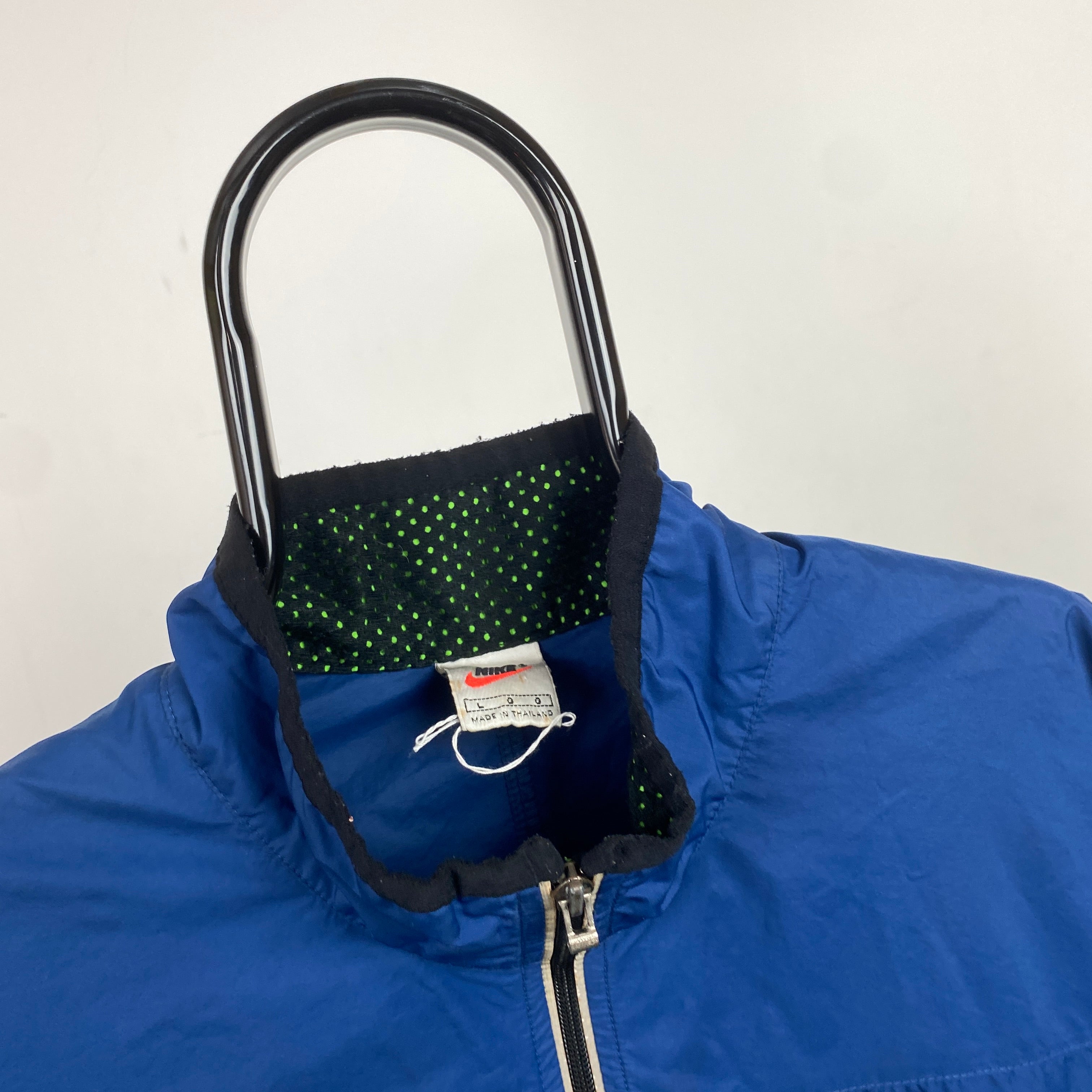 90s Nike Clima-Fit Windbreaker Jacket Blue XL