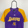 00s Adidas Lakers T-Shirt Purple Medium