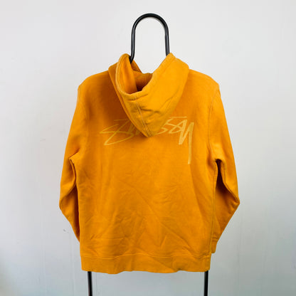 Retro 00s Stussy Hoodie Orange Medium