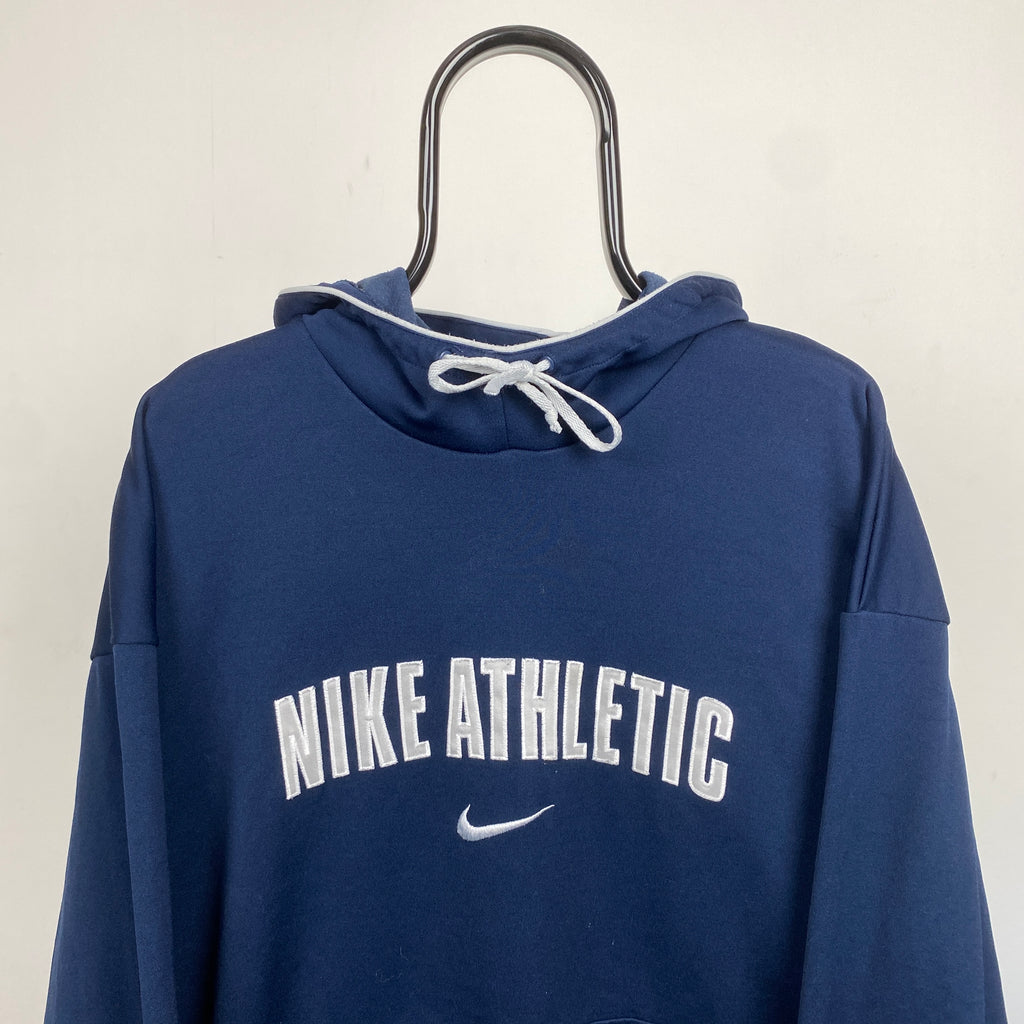 00s Nike Athletic Hoodie Blue Large