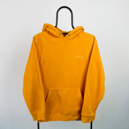 Retro 00s Stussy Hoodie Orange Medium