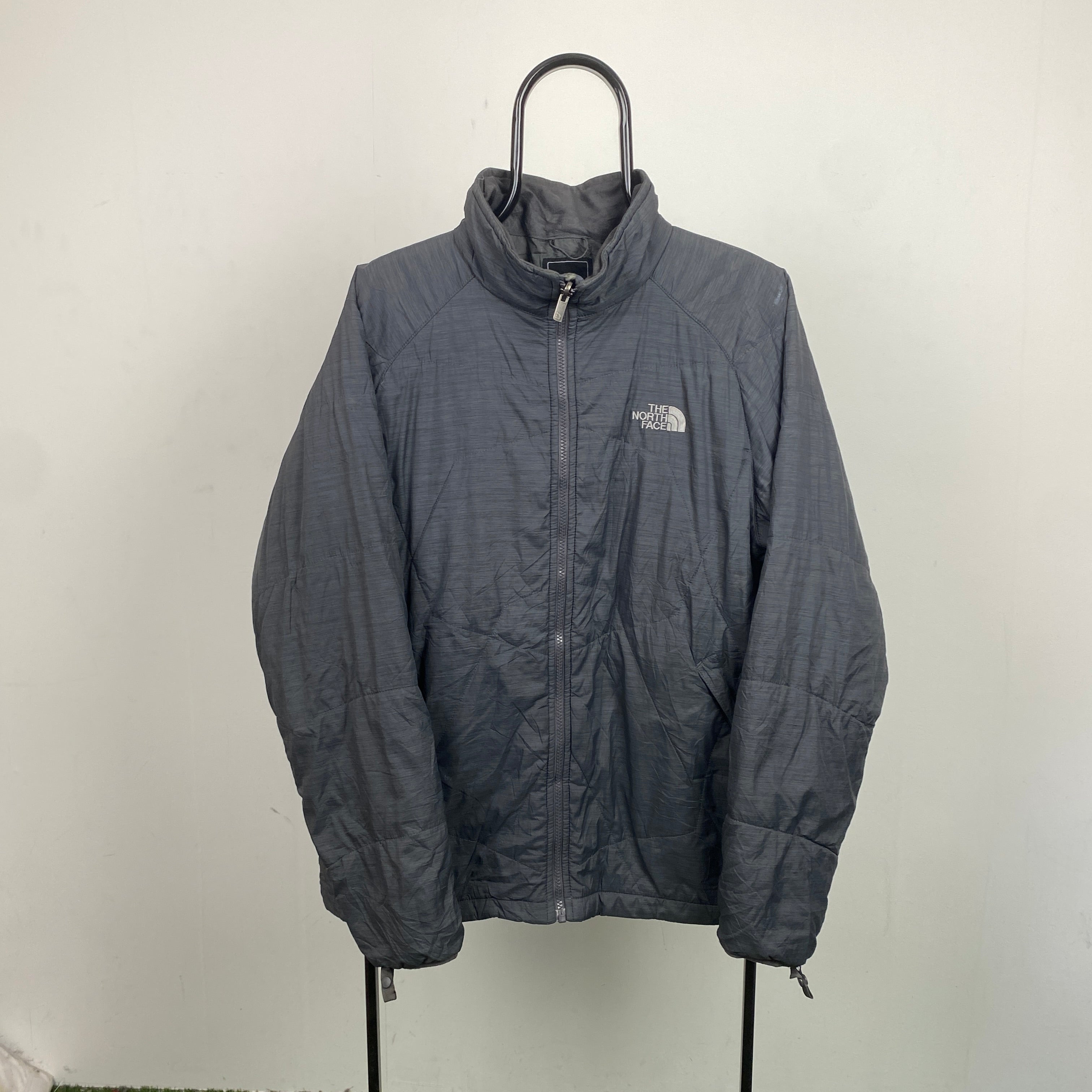 Retro The North Face Puffer Jacket Grey Large
