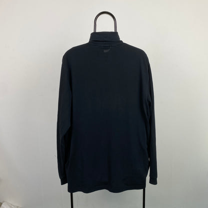 00s Nike Roll Neck Sweatshirt Black XL