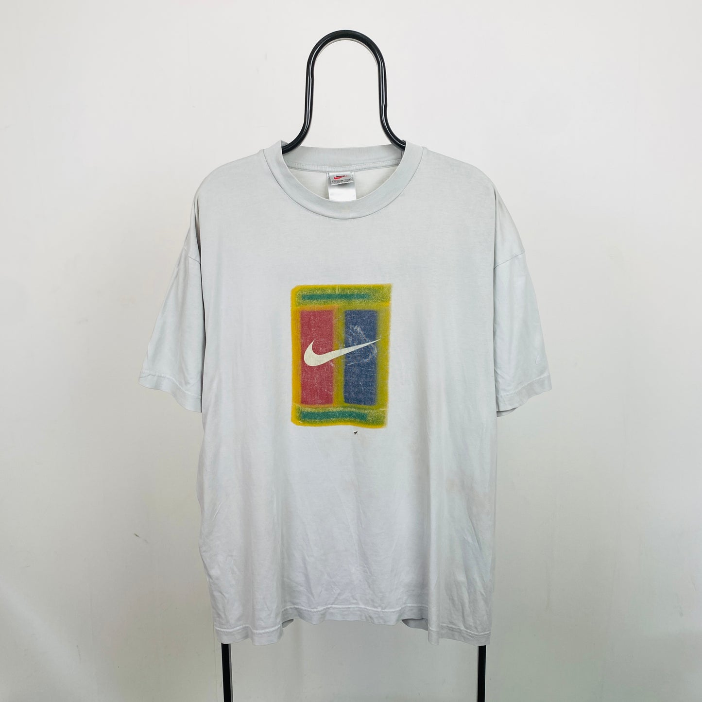 90s Nike Court T-Shirt Stone Grey XL