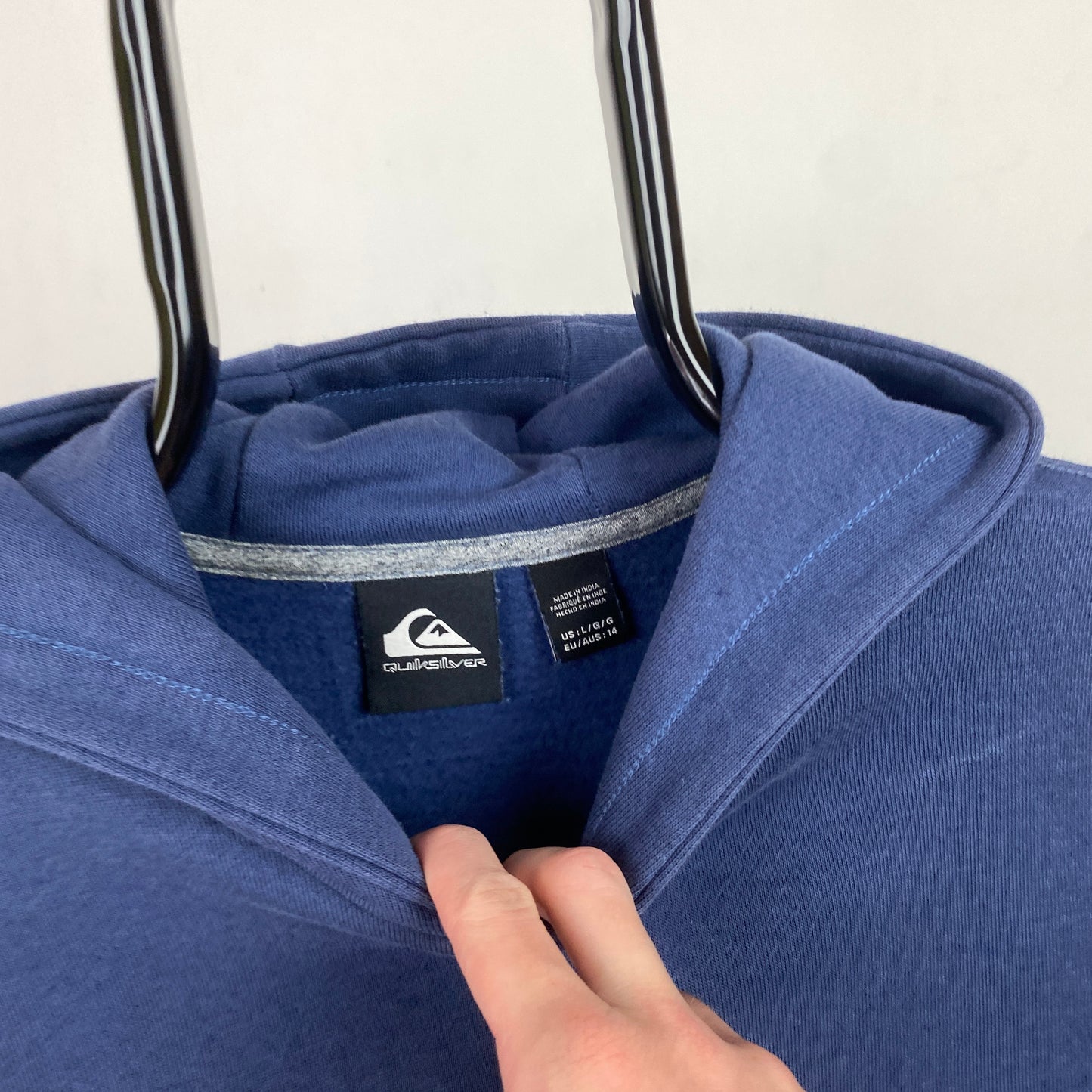 Retro Quiksilver Hoodie Blue XS