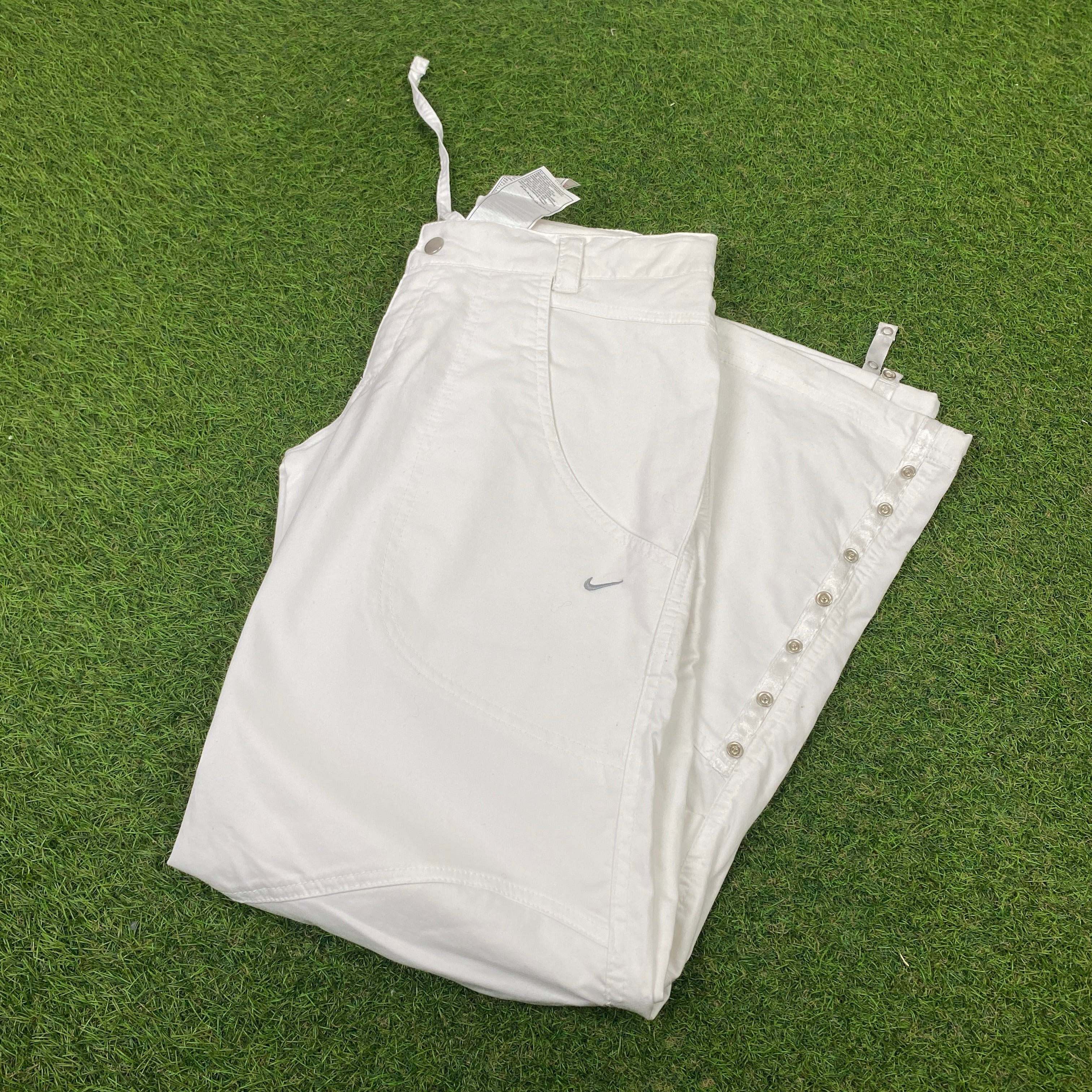 00s Nike Parachute Cargo Trousers Joggers White Small