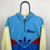 90s Adidas Colorado 1/4 Zip Hoodie Blue Large