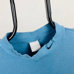 00s Nike Mock Neck Sweatshirt Blue Small