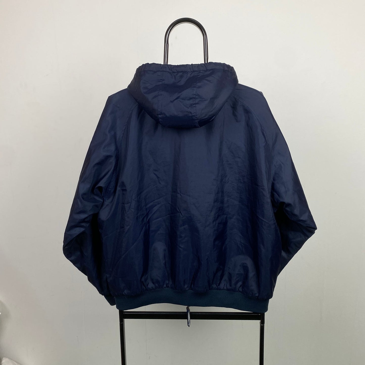 90s Nike Reversible Fleece Coat Jacket Blue Medium