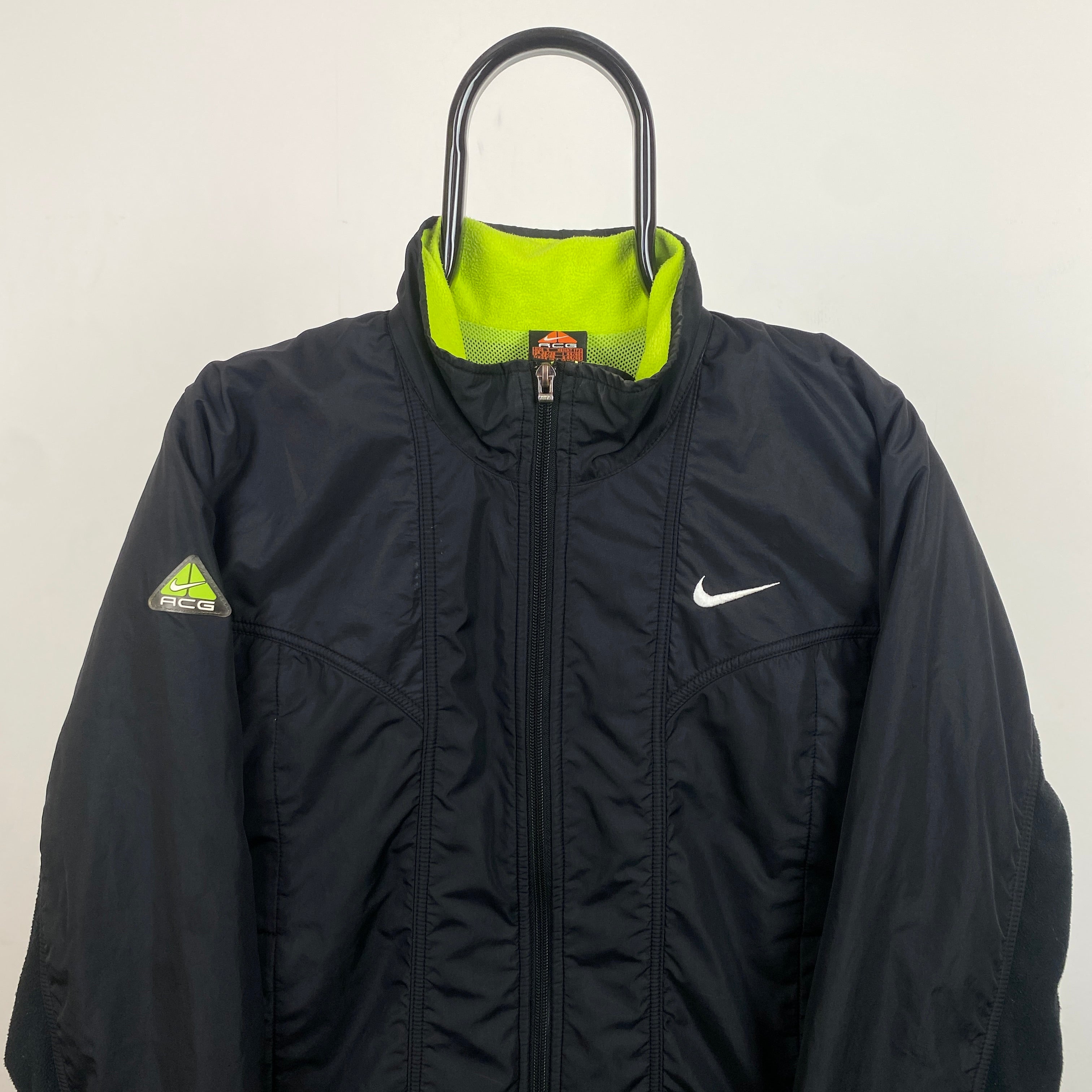 90s Nike ACG Fleece Coat Jacket Black Small – Clout Closet