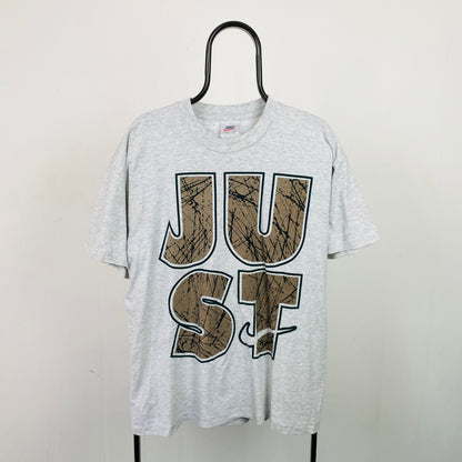 90s Nike Just Do It T-Shirt Grey Medium