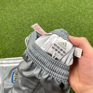 00s Adidas Newcastle Football Shorts Grey Small