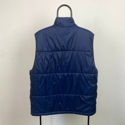 00s Nike Reversible Puffer Gilet Jacket Black Blue XL