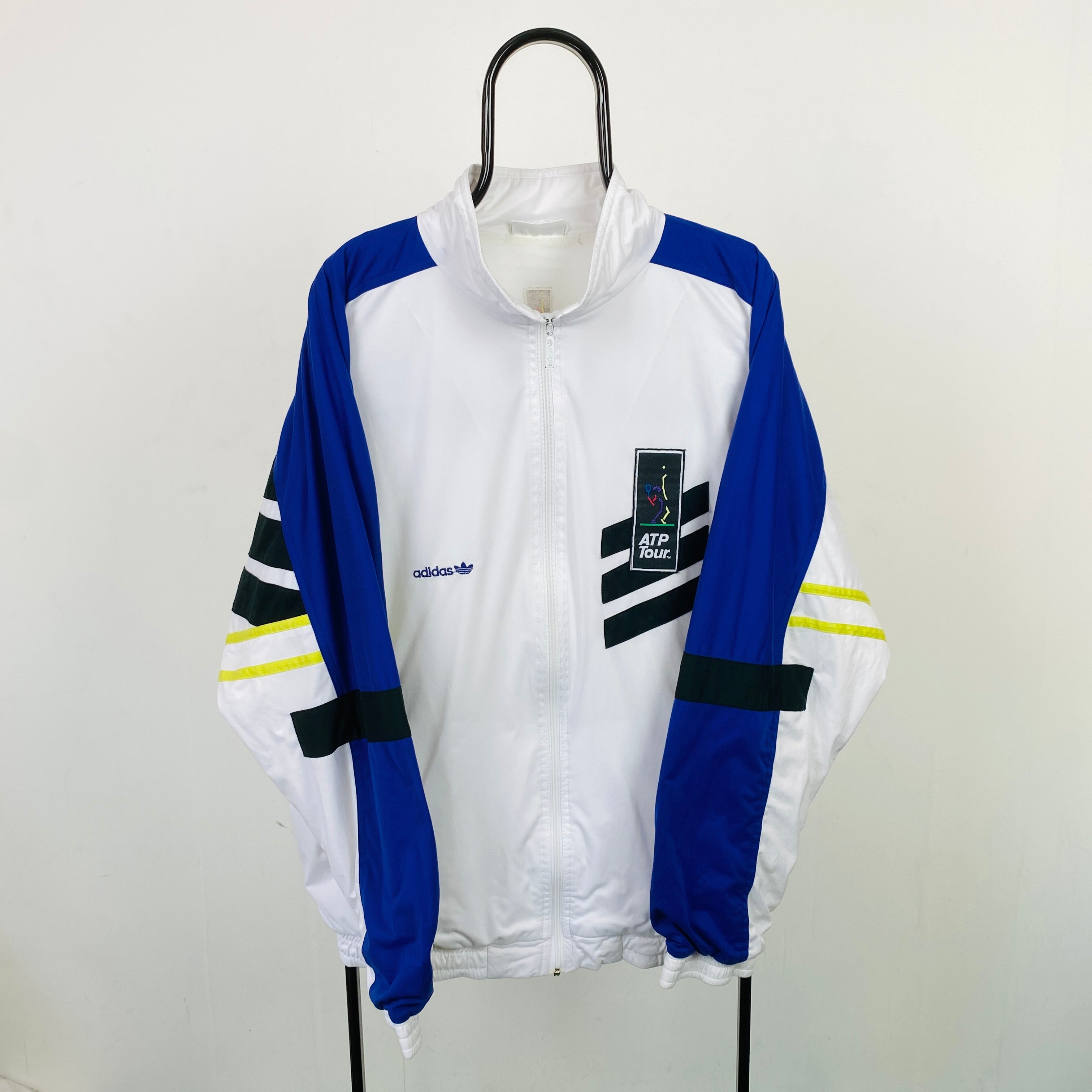 90s Adidas ATP Tennis Windbreaker Jacket White XL – Clout Closet