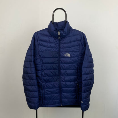 Retro Puffer Jacket Blue Small