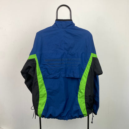 90s Nike Clima-Fit Windbreaker Jacket Blue XL