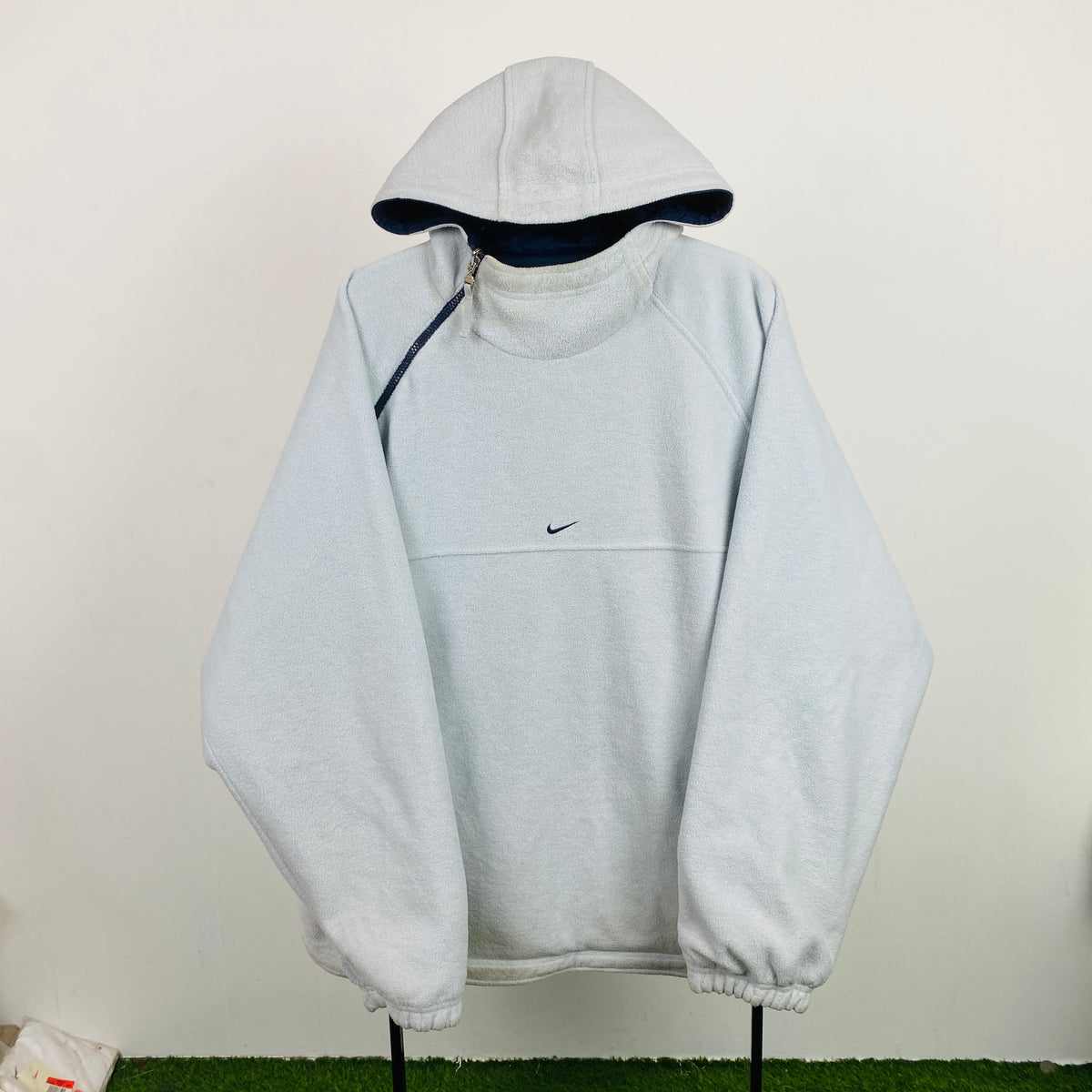 90s Nike Sidewinder Reversible Fleece Coat Jacket Baby Blue XL – Clout ...