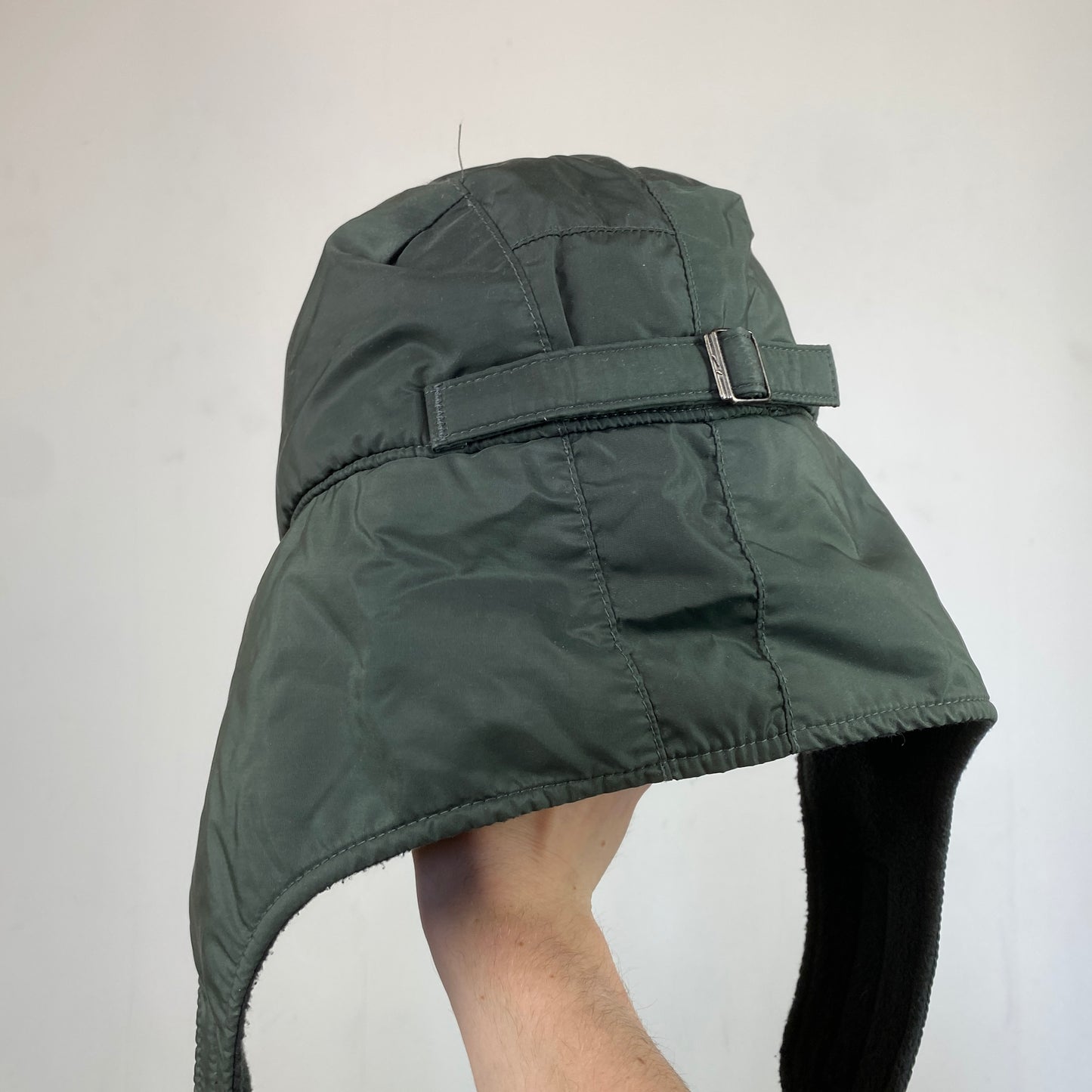 90s Nike Fleece Ear Flap Hat Green