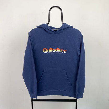 Retro Quiksilver Hoodie Blue XS