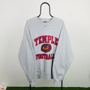 90s Nike Team Temple Football Sweatshirt Grey XXL