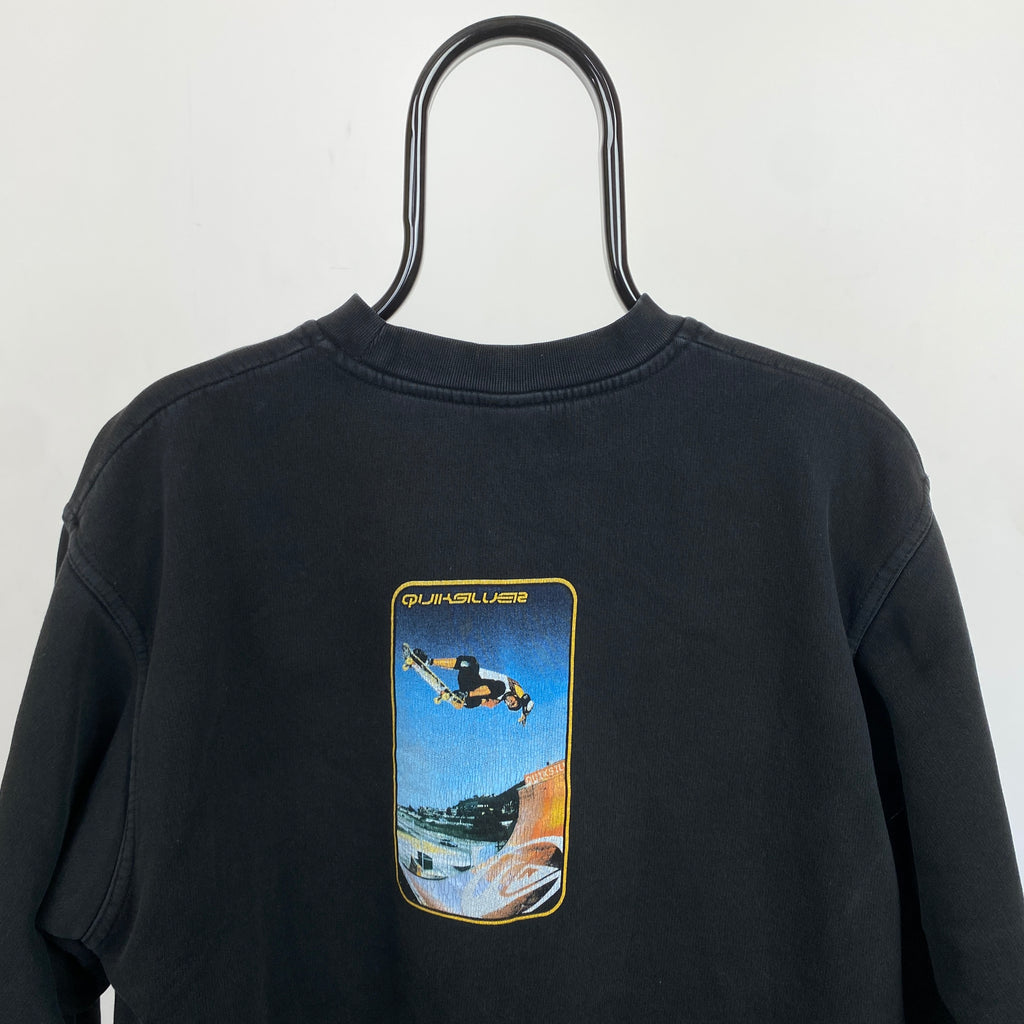 Retro Quiksilver Skate Sweatshirt Black XL