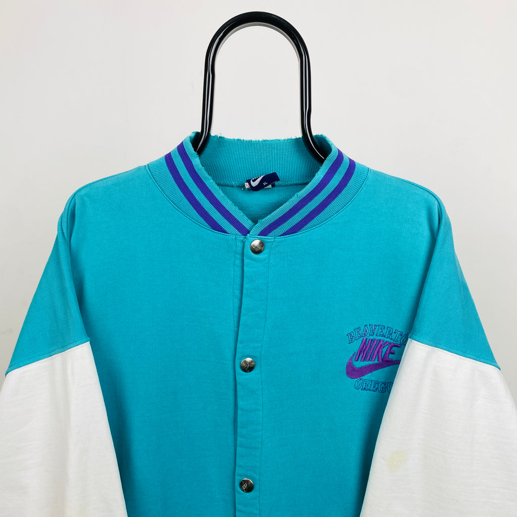 90s Nike Varsity Jacket Blue XL