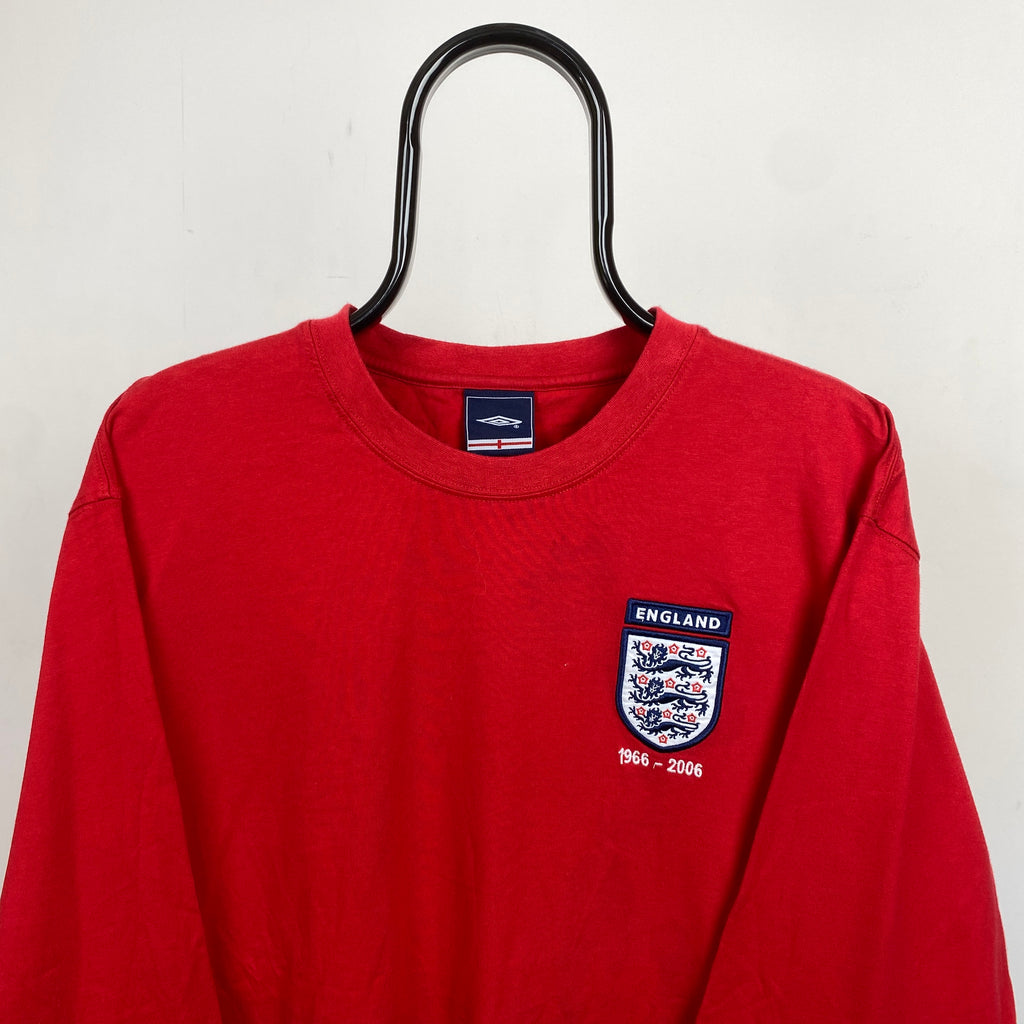 Retro England Umbro T-Shirt Red XL