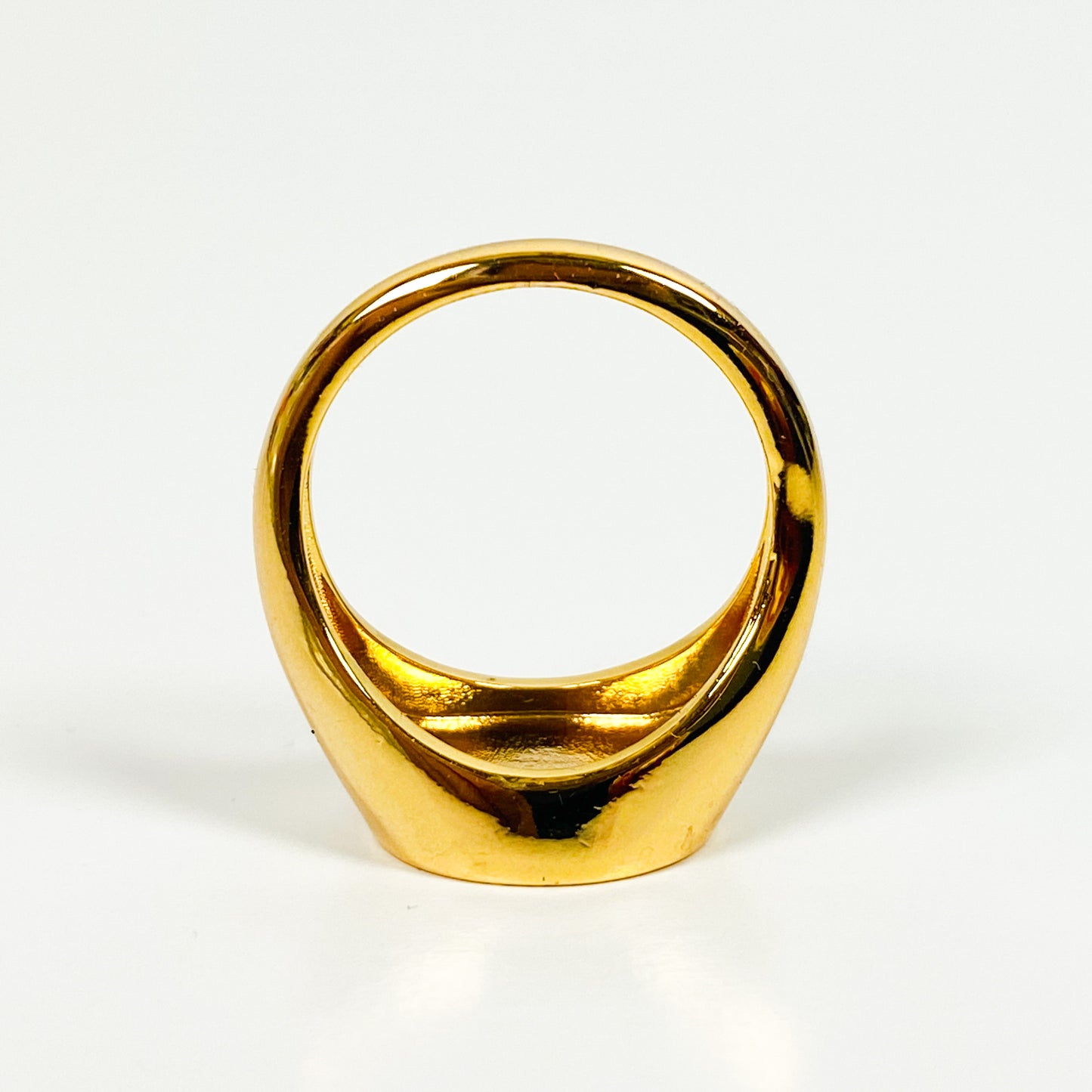 Retro Vintage Sun & Moon Signet Ring Gold