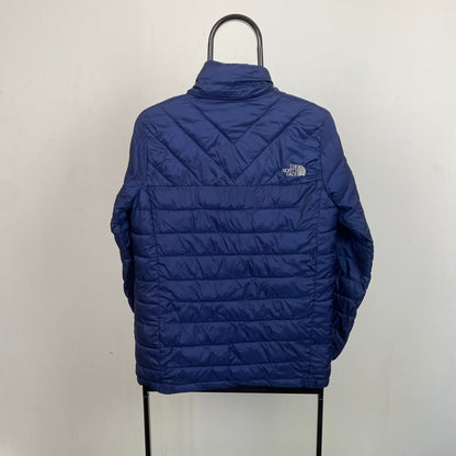 Retro Puffer Jacket Blue Small