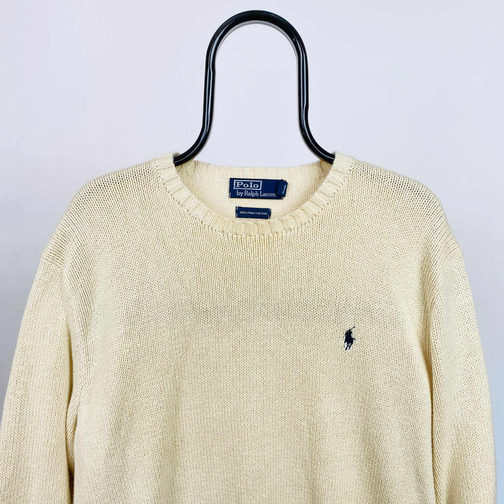 Retro Polo Ralph Lauren Knit Sweatshirt Brown XL