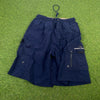 Retro Russell Athletic Cargo Shorts Blue Medium