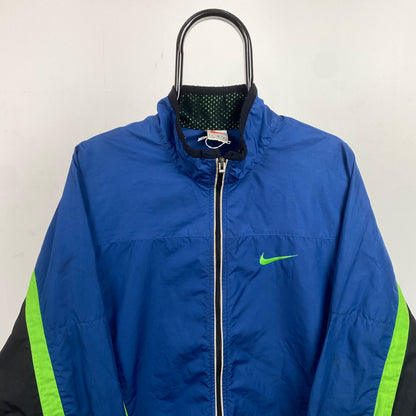 90s Nike Clima-Fit Windbreaker Jacket Blue XL