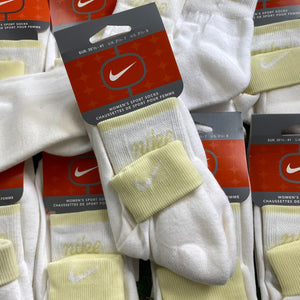Vintage Nike Socks White Yellow