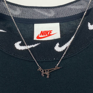Dinosaur Charm Necklace Chain Silver