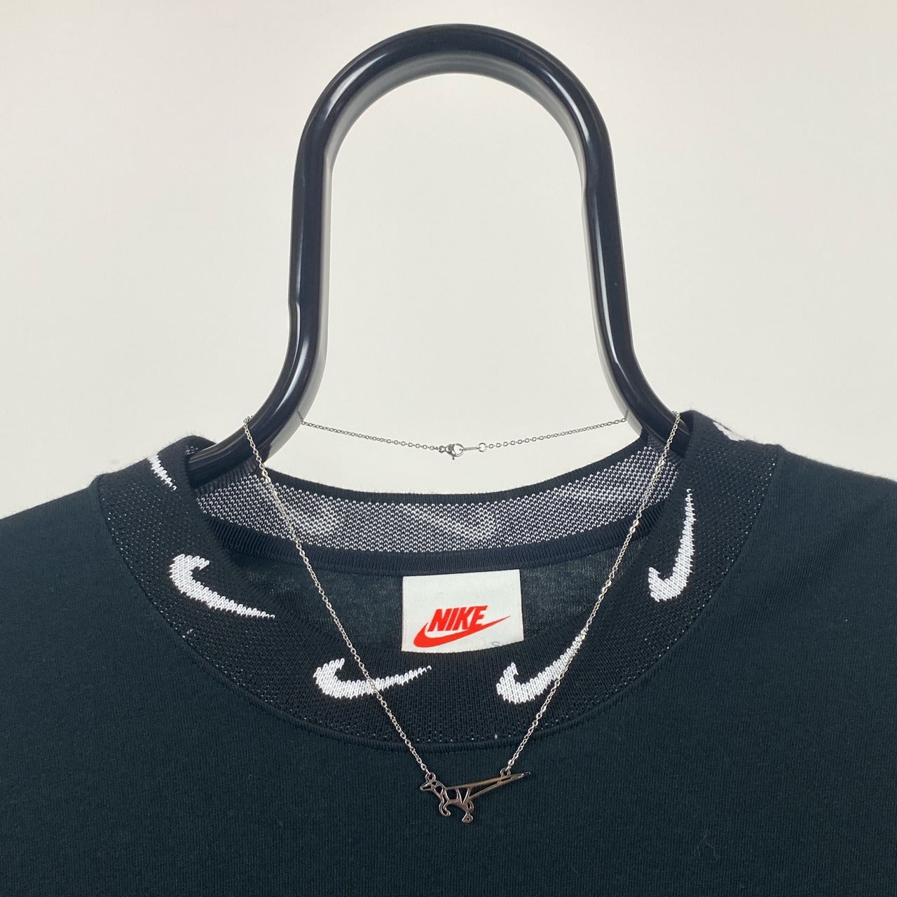 Dinosaur Charm Necklace Chain Silver