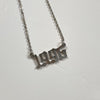 1996 Birth Year Necklace Chain Silver