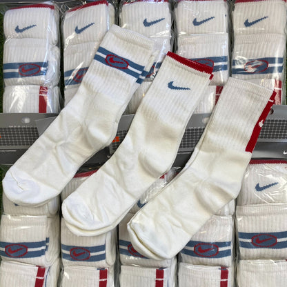 00s Nike Socks 3 Pack Striped White