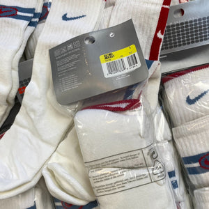 00s Nike Socks 3 Pack Striped White