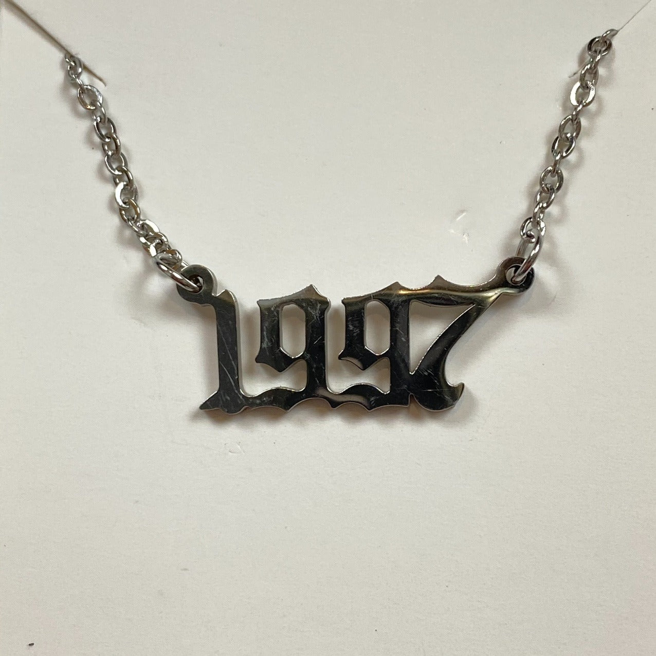 1997 Birth Year Necklace Chain Silver
